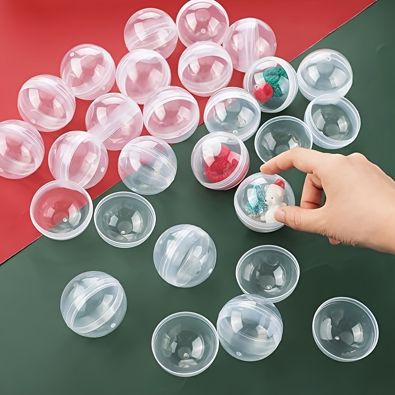 Prize Capsule Toy Machine - 100 buah plastik bening kapsul bulat