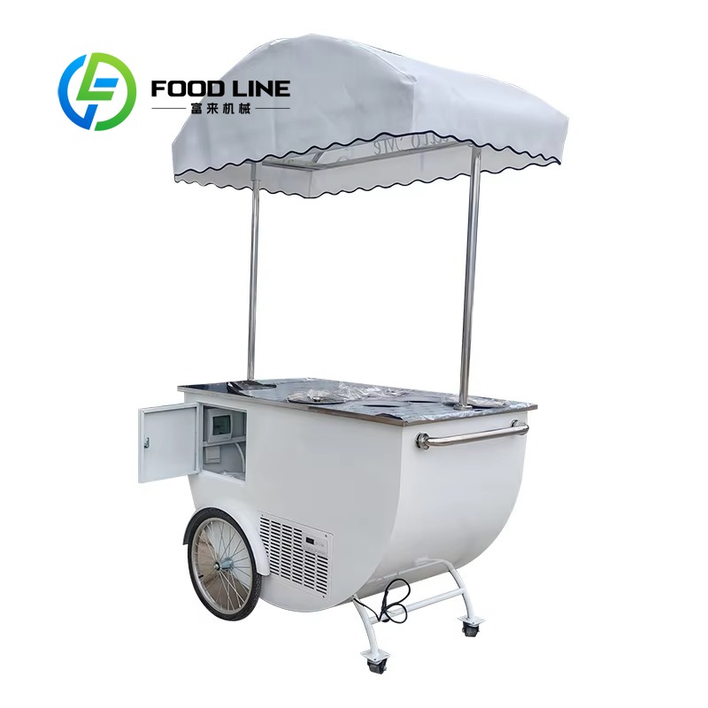 Hot Dog Vending Cart - Gerobak Jualan Keliling Komersial yang Dapat
