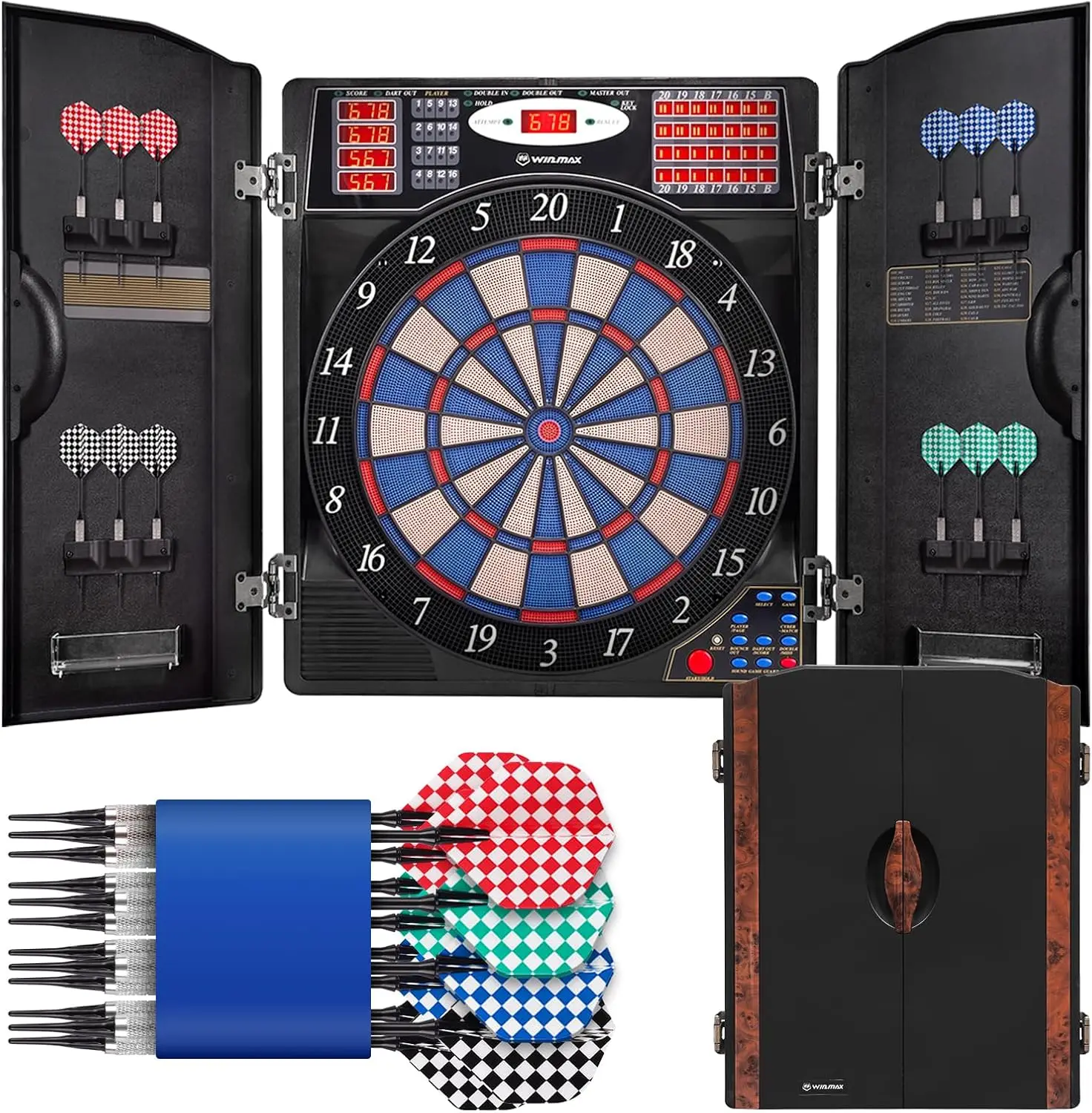 Electronic Dartboard Cabinet - Set Kabinet Papan Dart Elektronik untuk