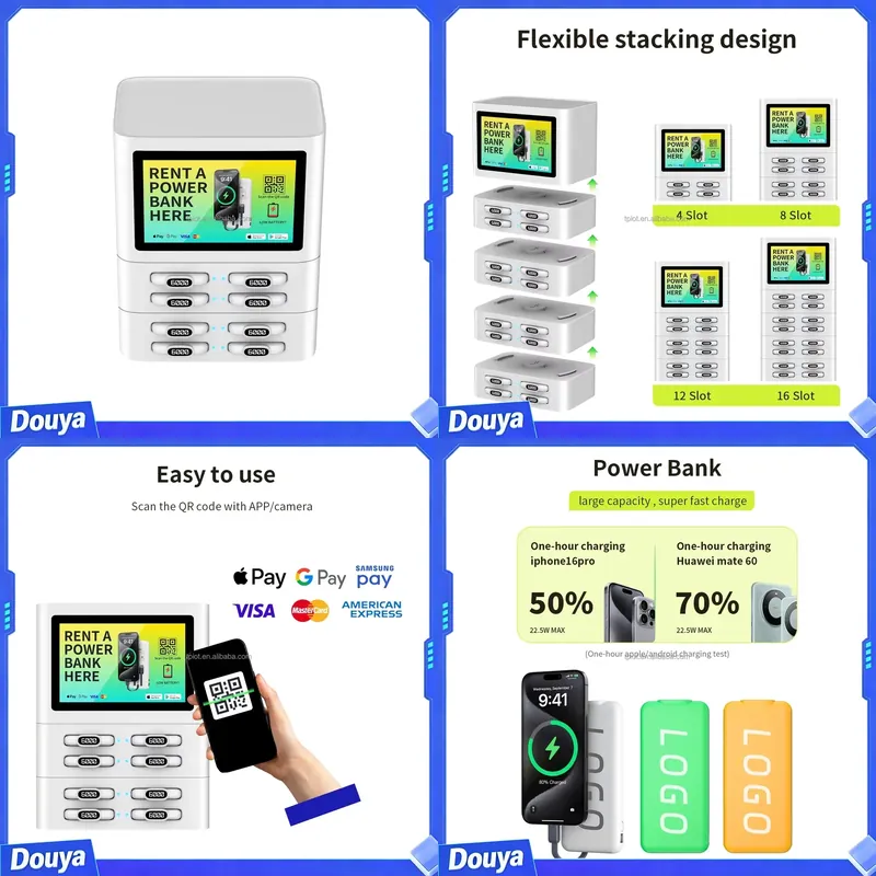 Vending Machine Qr Code - Stasiun Pengisian Daya Ponsel dengan Layar