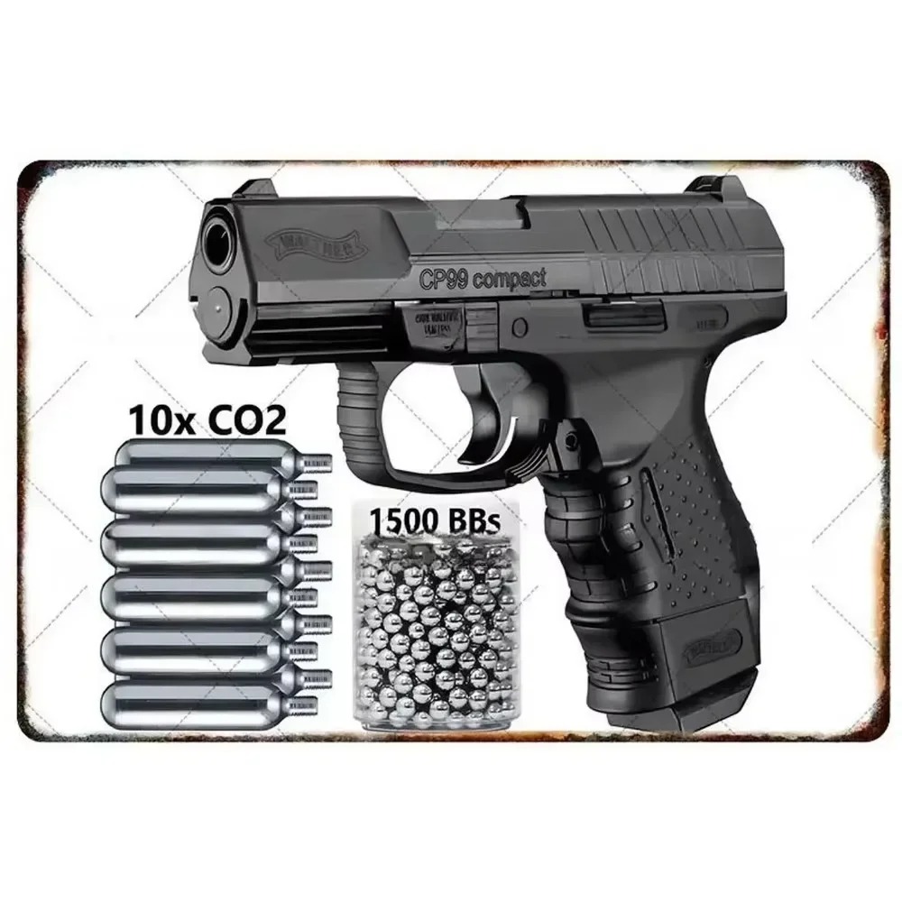 Gun Shooting Arcade - Dekorasi Logam 2D Desain Pistol yang