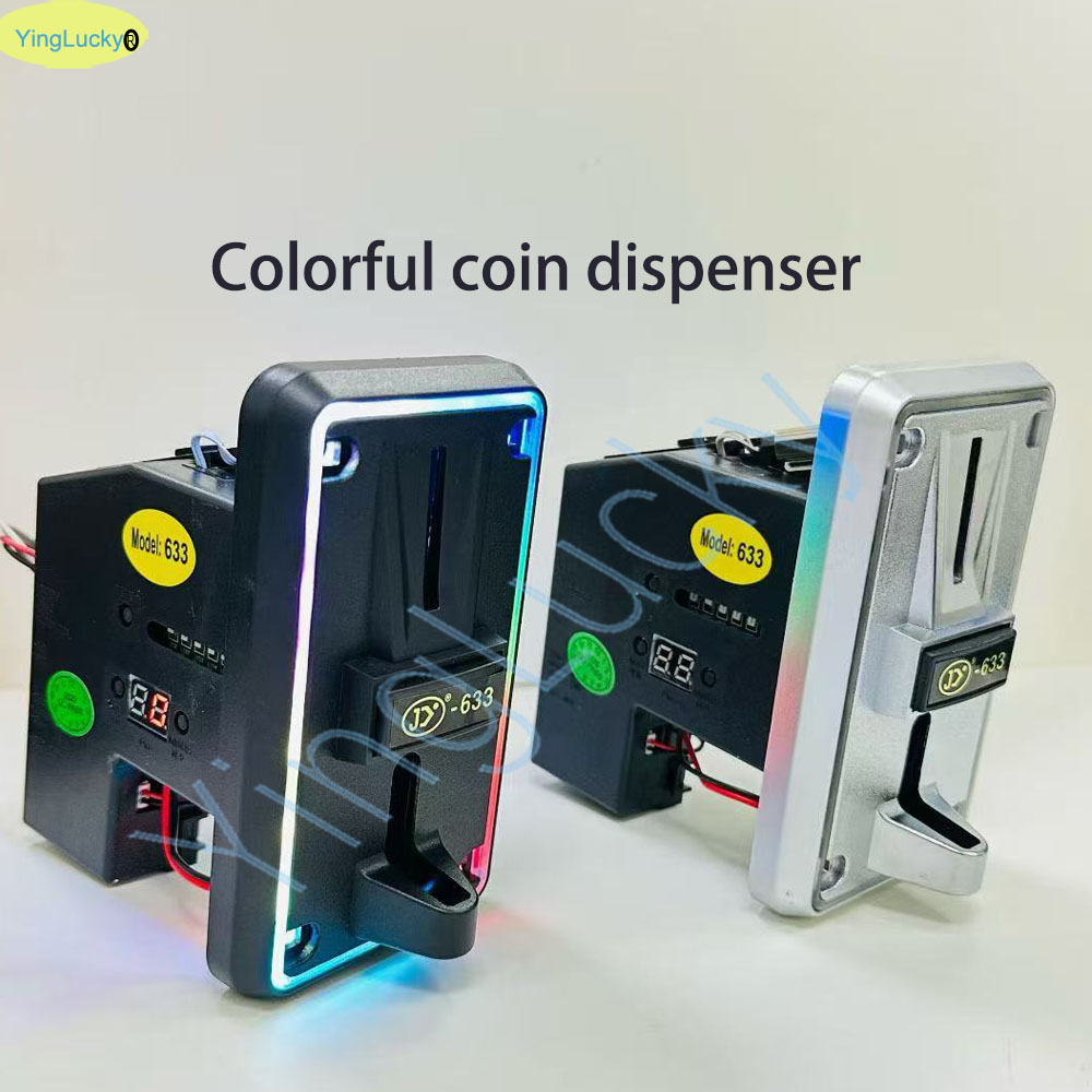Arcade Vending & Laundry Revenue - Penerima Koin Multi Warna LED, Pemilih