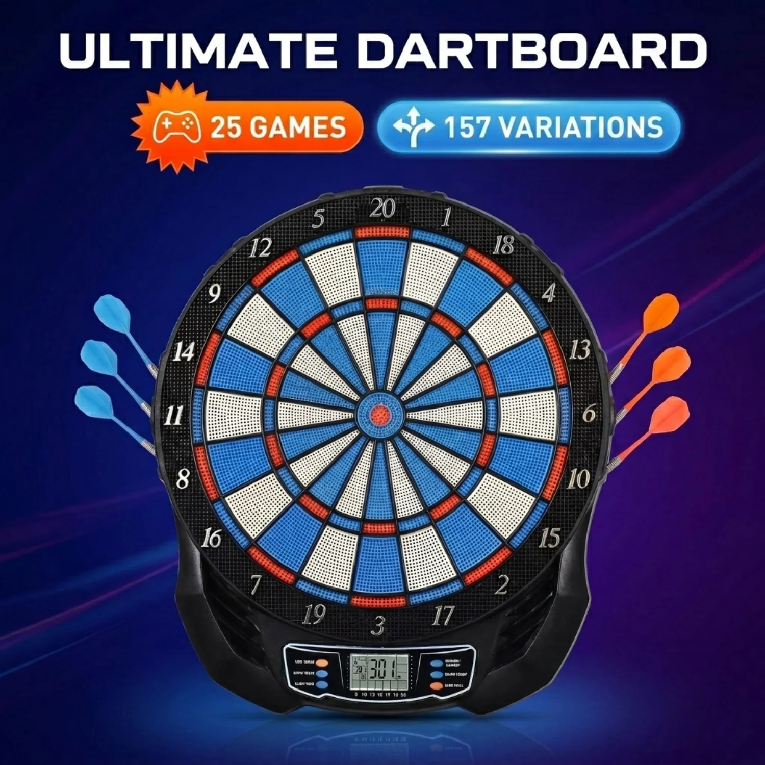 Electronic Dartboard Cabinet - DartVibe Papan Dart Elektronik Canggih dengan