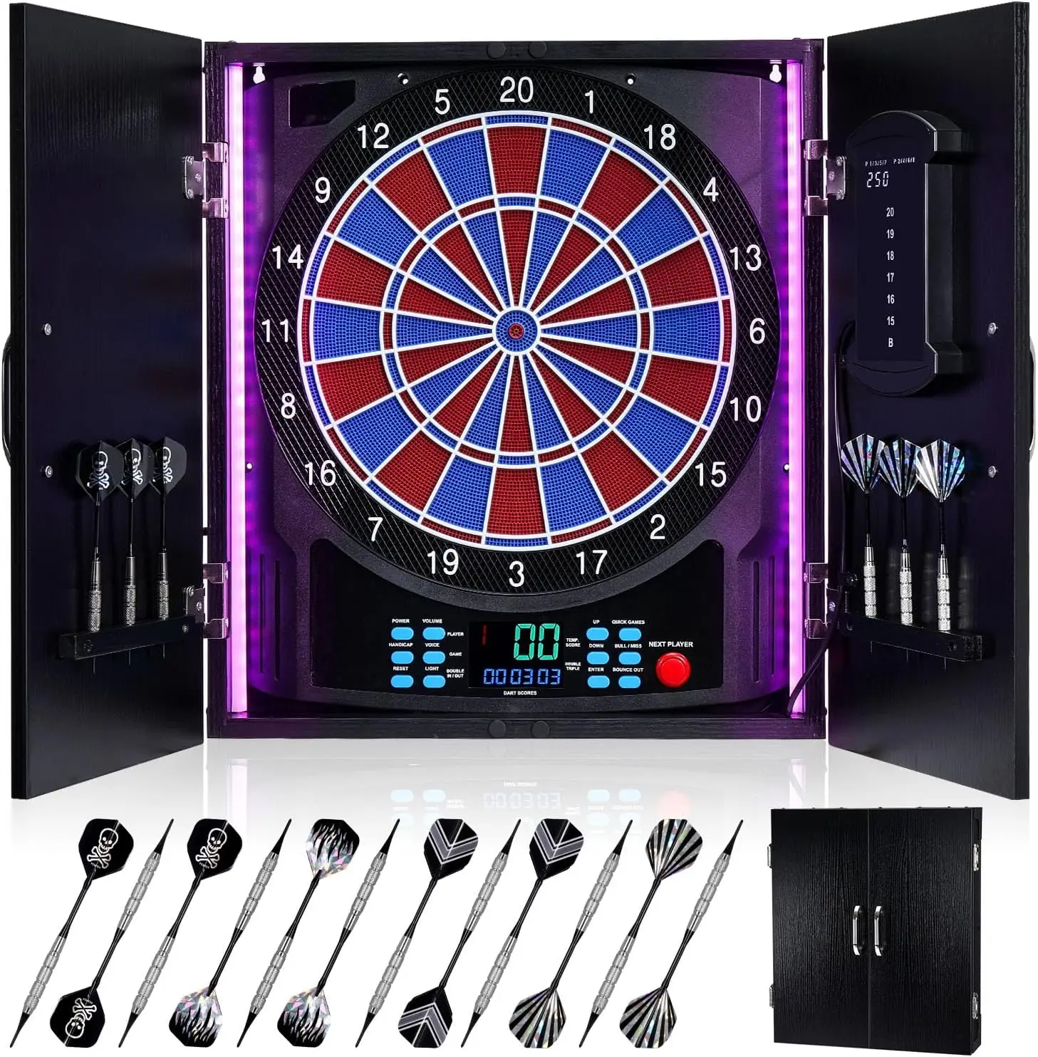 Electronic Dartboard Cabinet - Papan Dart Elektronik, Kabinet Dartboard Elektrik
