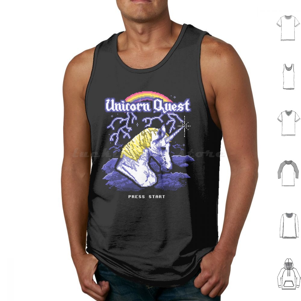 Arcade Quest - Unicorn Quest Tank Top Rompi Tanpa