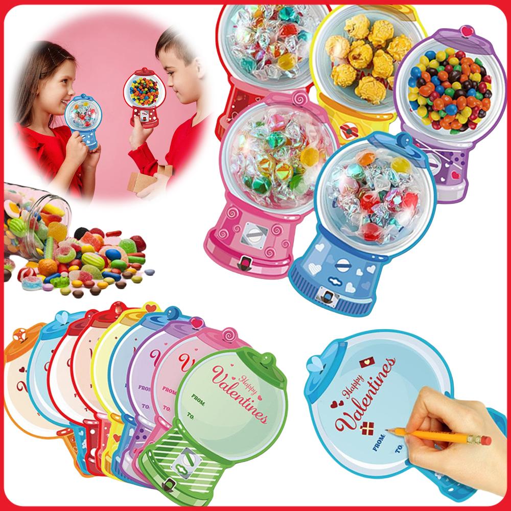 Bubble Gum Machine - 18/36 Paket Kartu Tempat Permen Valentine