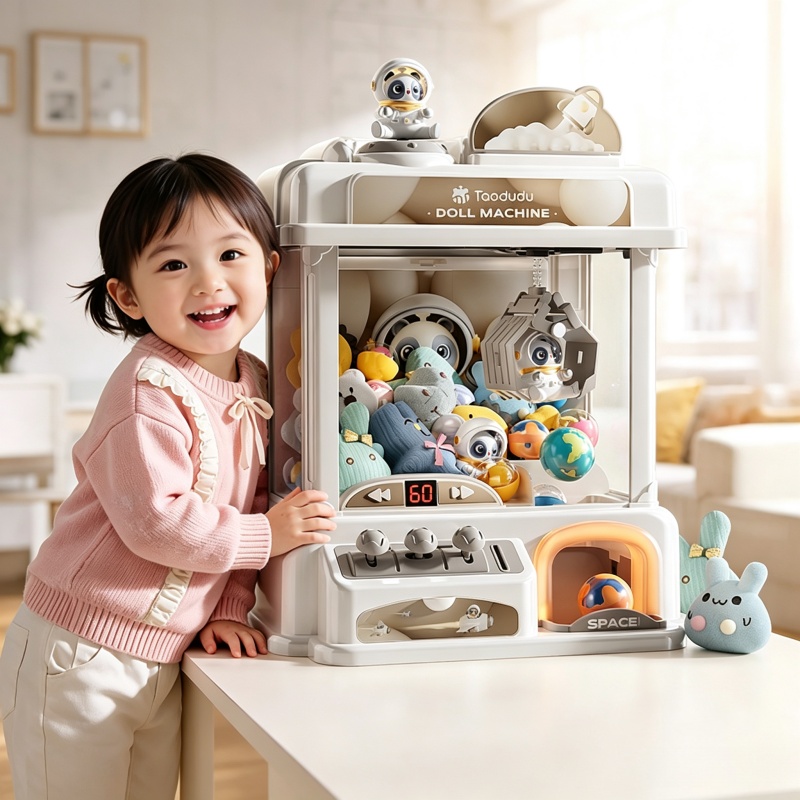 Arcade Game Coin - Mesin Cakar Mini Anak-anak Otomatis Dioperasikan