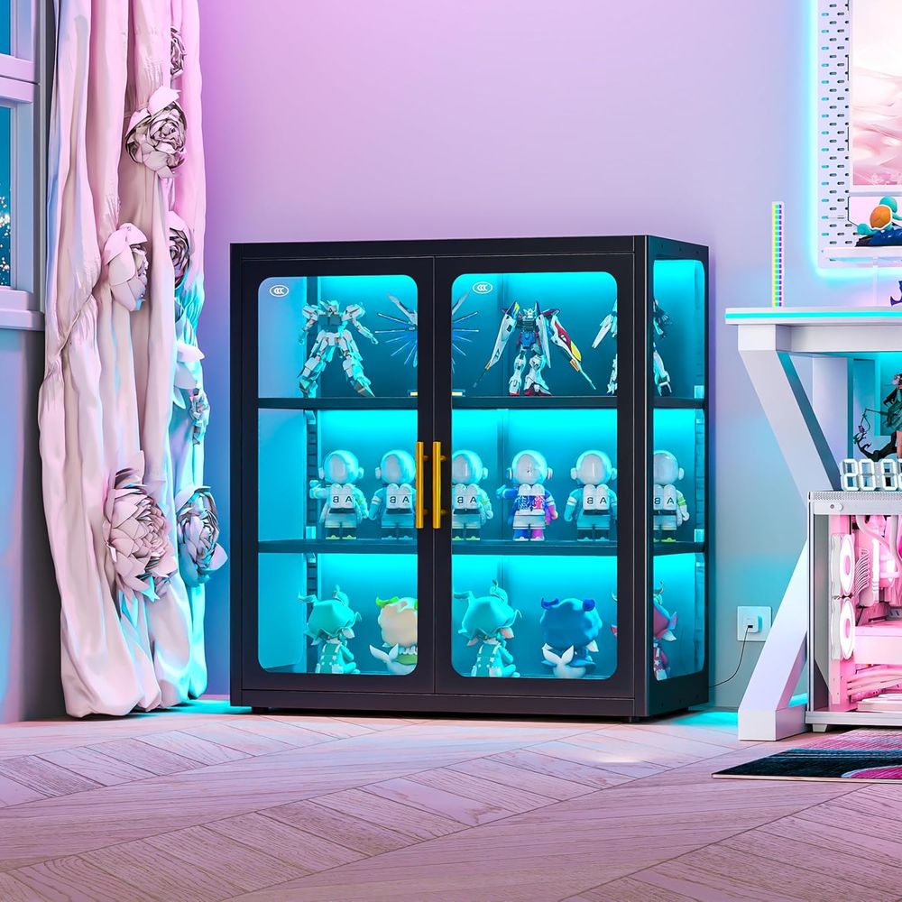 Glass Cabinet Display - Lemari Pajang Kaca Tinggi 34 dengan