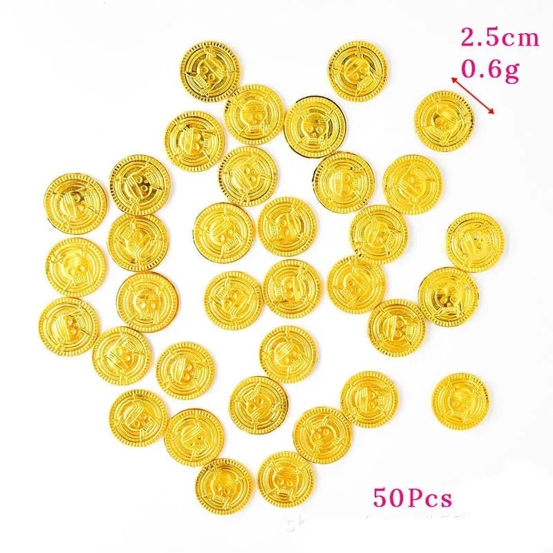 Arcade Game Coin - 50 Buah Koin Emas Bajak Laut