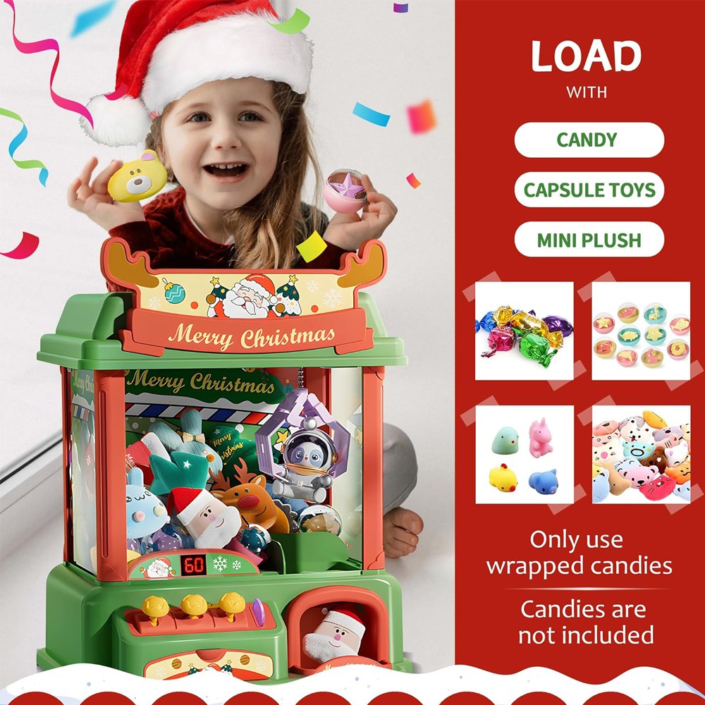 Mesin cakar Natal untuk anak-a - Arcade Vending Machine ulasan dan harga