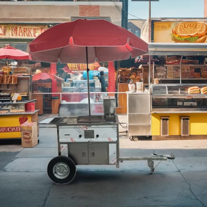 Gerobak Jajanan Mobile Ringkas - Hot Dog Vending Cart ulasan dan harga