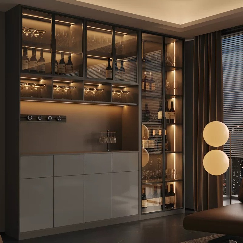 Lemari anggur Italia mewah min - Glass Cabinet Display ulasan dan harga