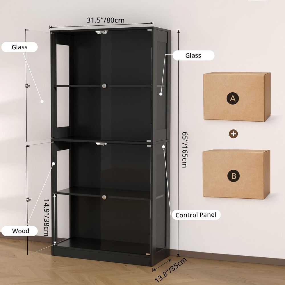 Lemari Pajangan Pintu Kaca 65, - Glass Cabinet Display ulasan dan harga