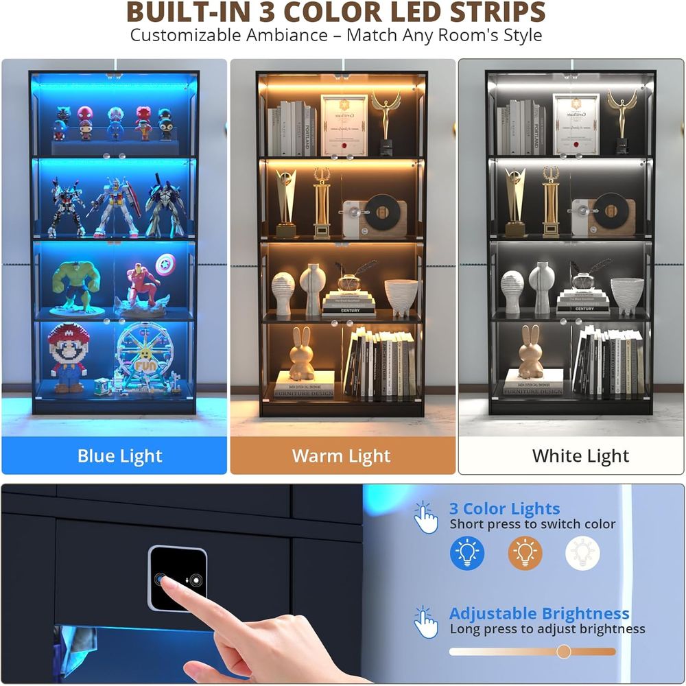 Lemari Pajangan Pintu Kaca 65, - Glass Cabinet Display ulasan dan harga