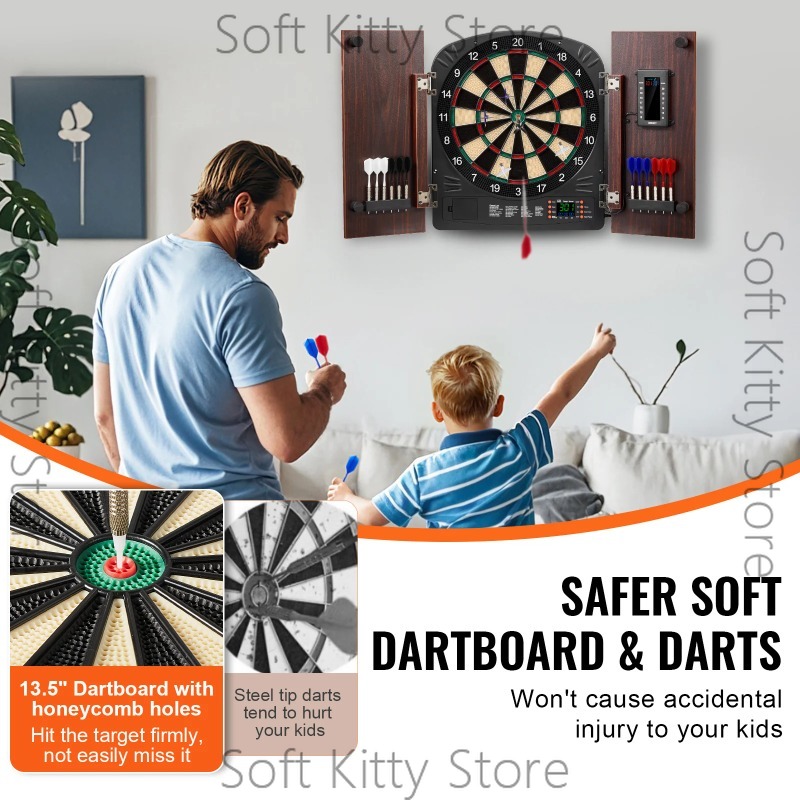 Set Papan Dart dan Kabinet Pen - Electronic Dartboard Cabinet ulasan dan harga