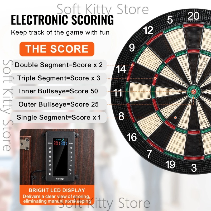 Set Papan Dart dan Kabinet Pen - Electronic Dartboard Cabinet ulasan dan harga