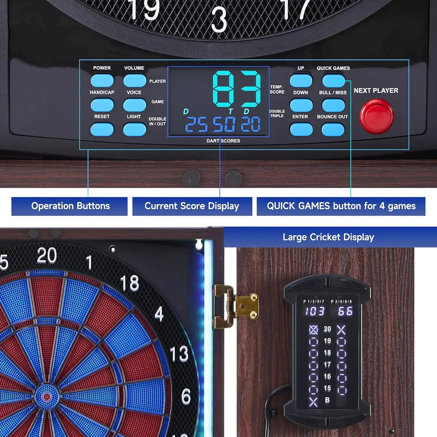 Kabinet Papan Dart Elektronik  - Electronic Dartboard Cabinet ulasan dan harga