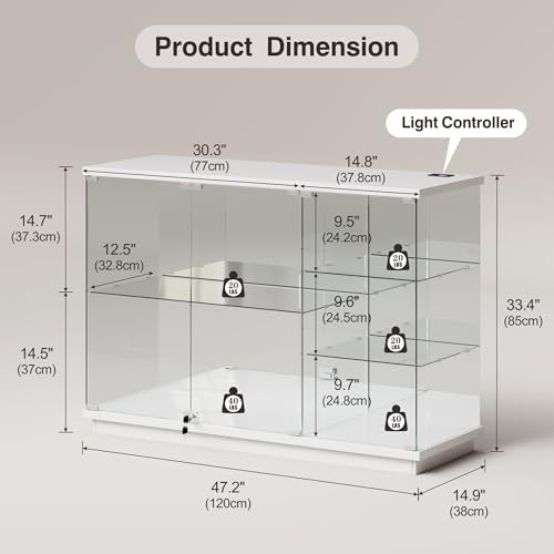 Lemari Pajangan Kaca RGB denga - Glass Cabinet Display ulasan dan harga