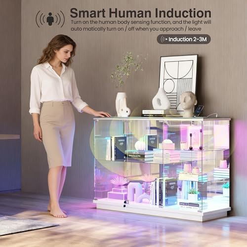 Lemari Pajangan Kaca RGB denga - Glass Cabinet Display ulasan dan harga