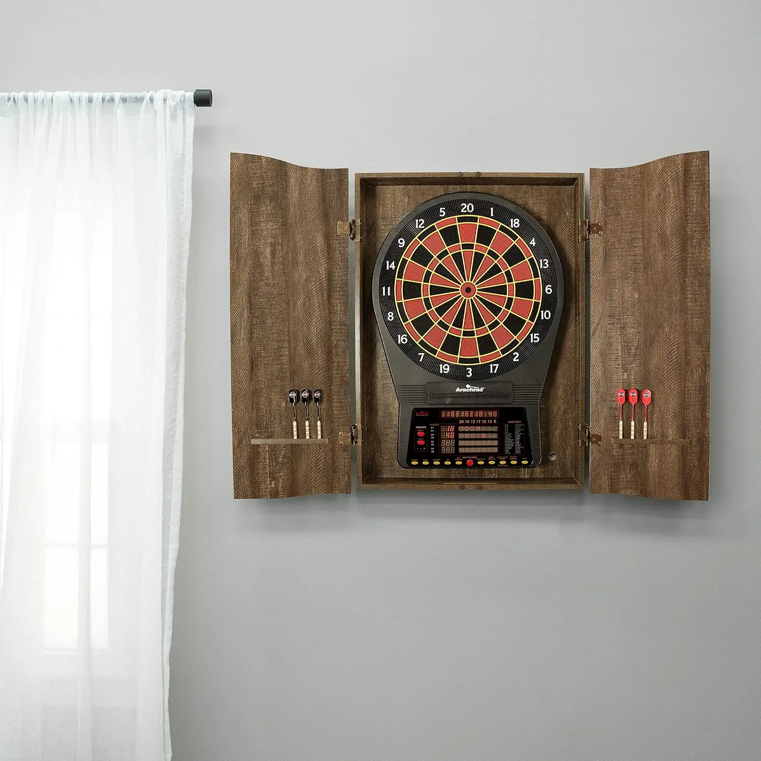 Kabinet Papan Dart BestsellerM - Electronic Dartboard Cabinet ulasan dan harga