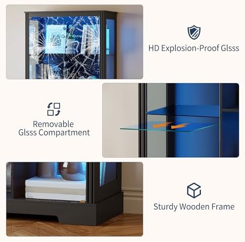 Lemari Pajangan 71'' dengan 5  - Glass Cabinet Display ulasan dan harga
