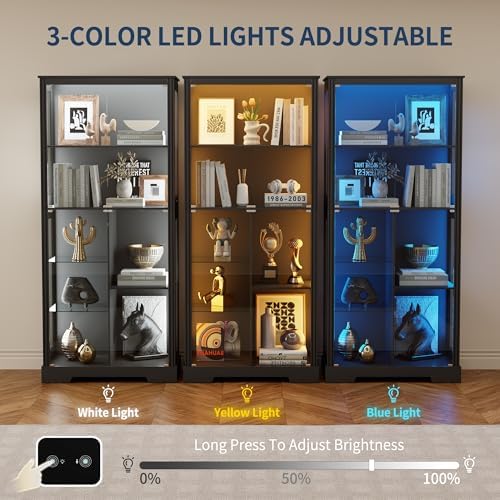 Lemari Pajangan 71'' dengan 5  - Glass Cabinet Display ulasan dan harga