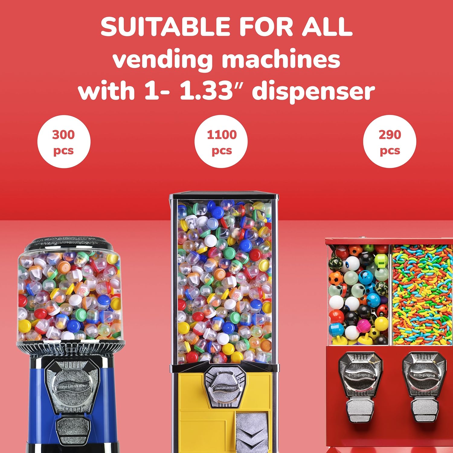 100-500 buah Kapsul bulat koso - Prize Capsule Toy Machine ulasan dan harga