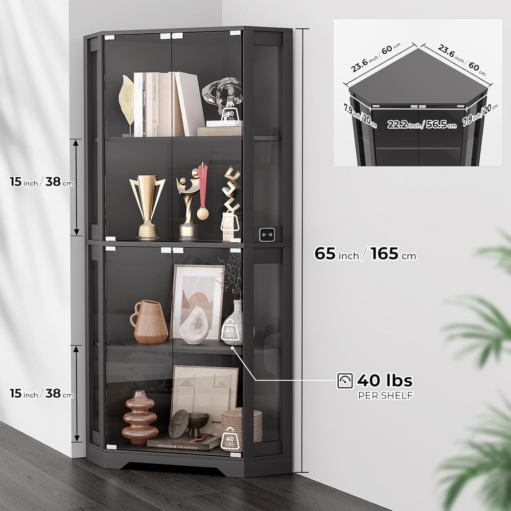 65 Lemari Pajangan Kaca Bercah - Glass Cabinet Display ulasan dan harga