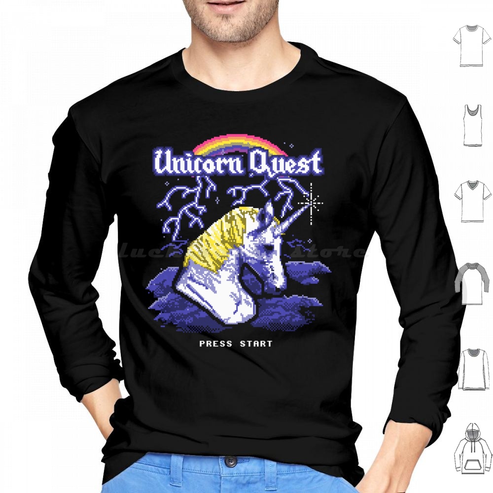 Unicorn Quest Hoodie Katun Len - Arcade Quest ulasan dan harga