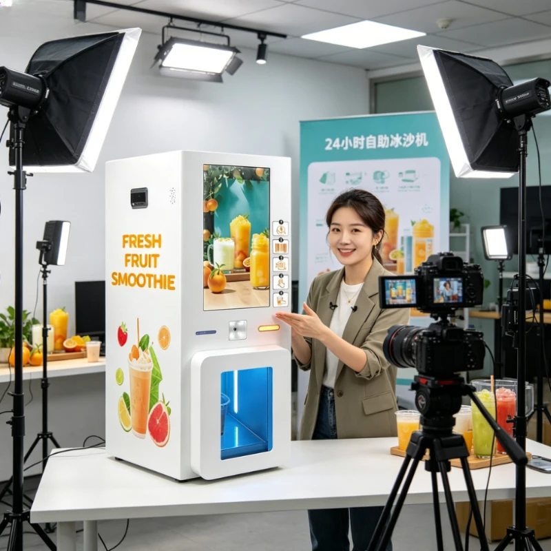 Mesin Penjual Smoothie Otomati - Vending Machine Qr Code ulasan dan harga