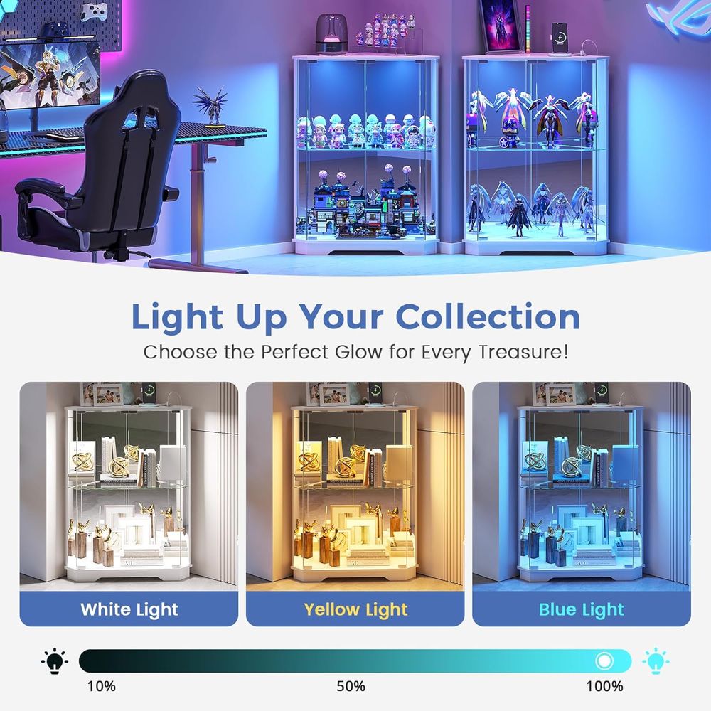 Lemari Pajangan Kaca 2 Tingkat - Glass Cabinet Display ulasan dan harga