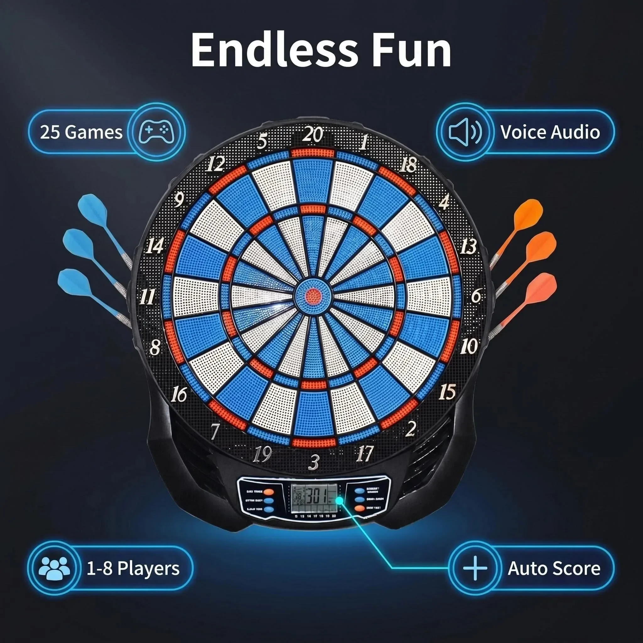 DartVibe Papan Dart Elektronik - Electronic Dartboard Cabinet ulasan dan harga