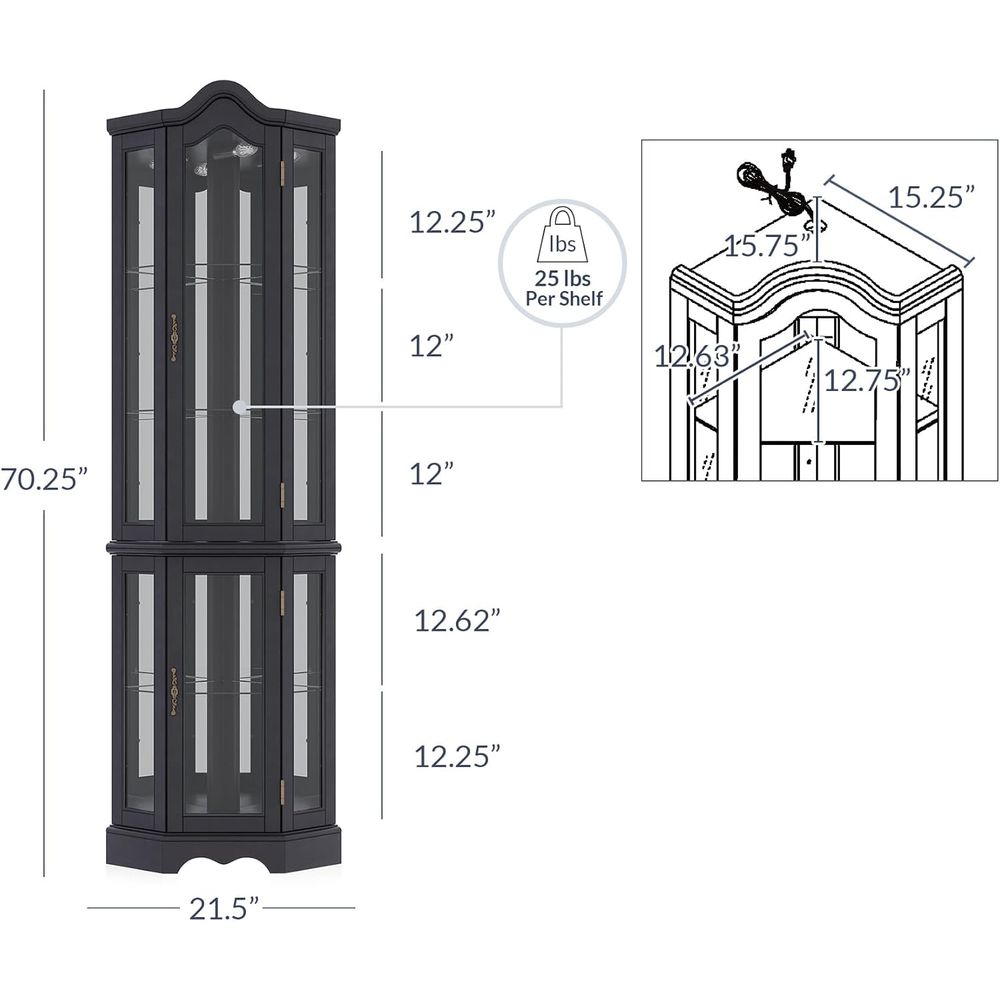 Lemari pajangan kaca 3 sisi be - Glass Cabinet Display ulasan dan harga