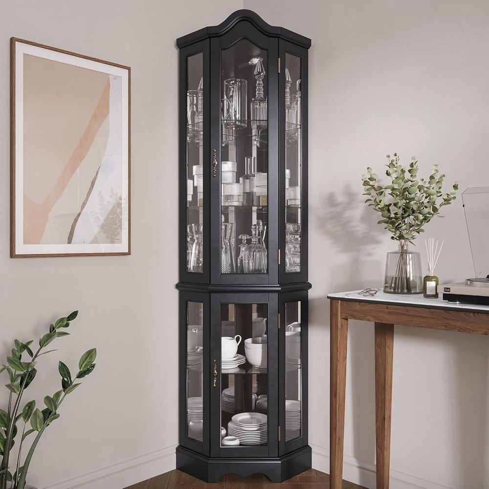 Lemari pajangan kaca 3 sisi be - Glass Cabinet Display ulasan dan harga