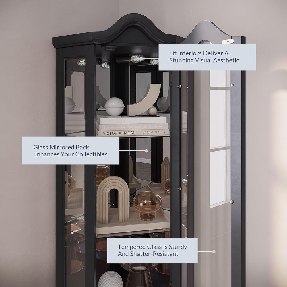 Lemari pajangan kaca 3 sisi be - Glass Cabinet Display ulasan dan harga
