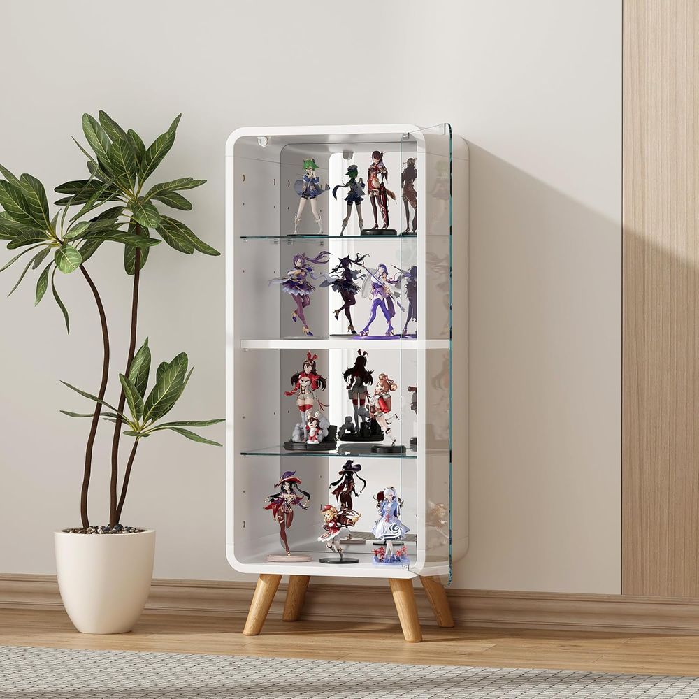 Lemari Pajangan Kaca 4 Tingkat - Glass Cabinet Display ulasan dan harga