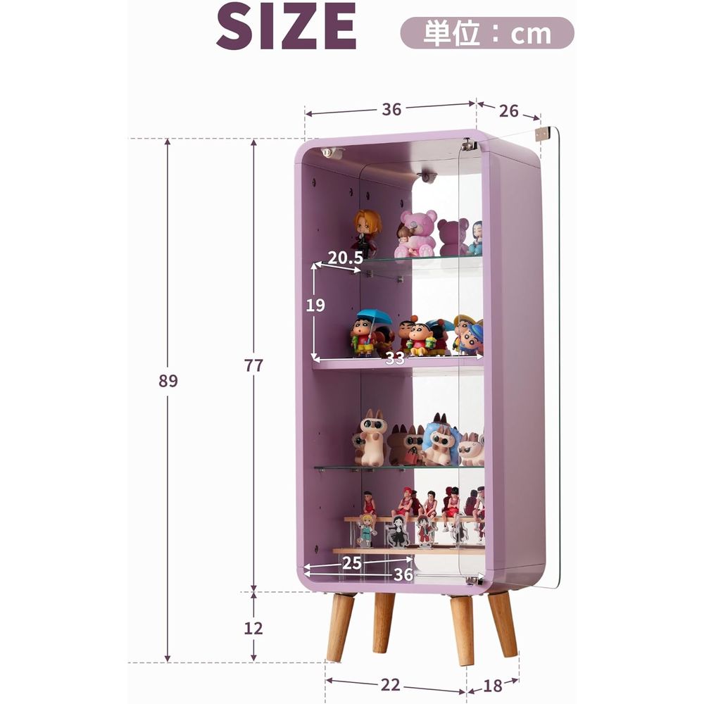 Lemari Pajangan Kaca 4 Tingkat - Glass Cabinet Display ulasan dan harga