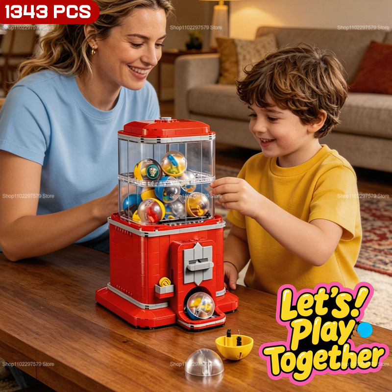 1343 PCS Set Blok Bangunan Mes - Arcade Vending Machine ulasan dan harga