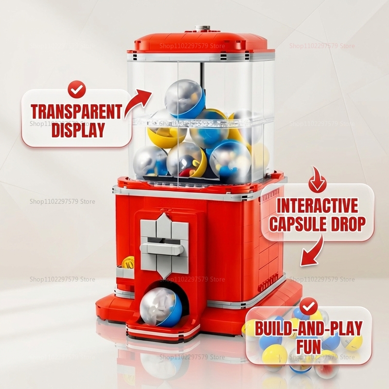 1343 PCS Set Blok Bangunan Mes - Arcade Vending Machine ulasan dan harga
