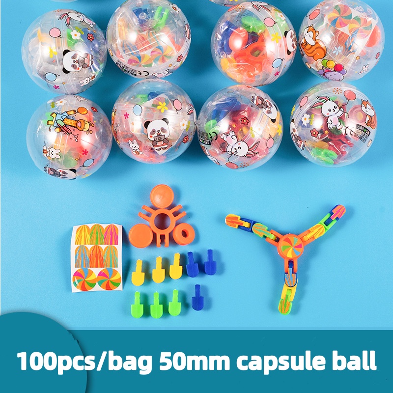 100 buah/kantong 50mm bola kap - Prize Capsule Toy Machine ulasan dan harga