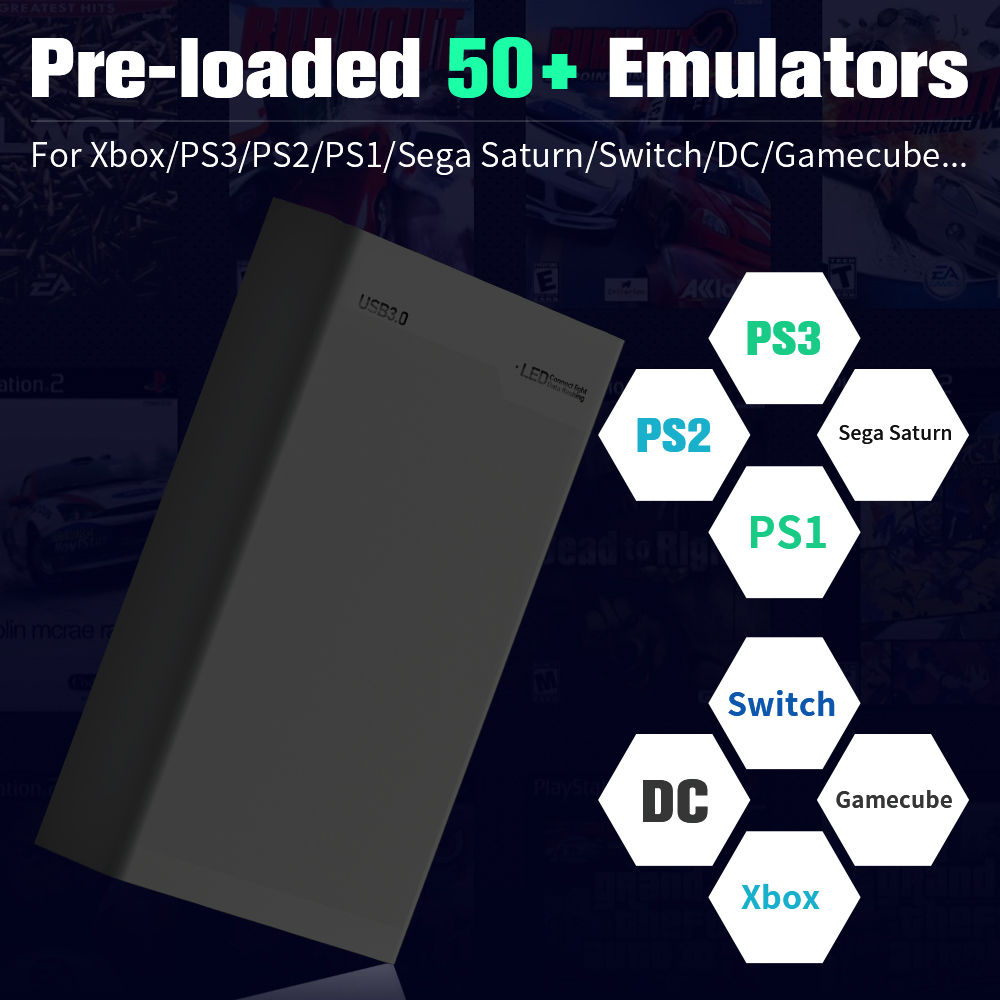 Hard Drive Game 500G dengan 38 - Arcade X ulasan dan harga