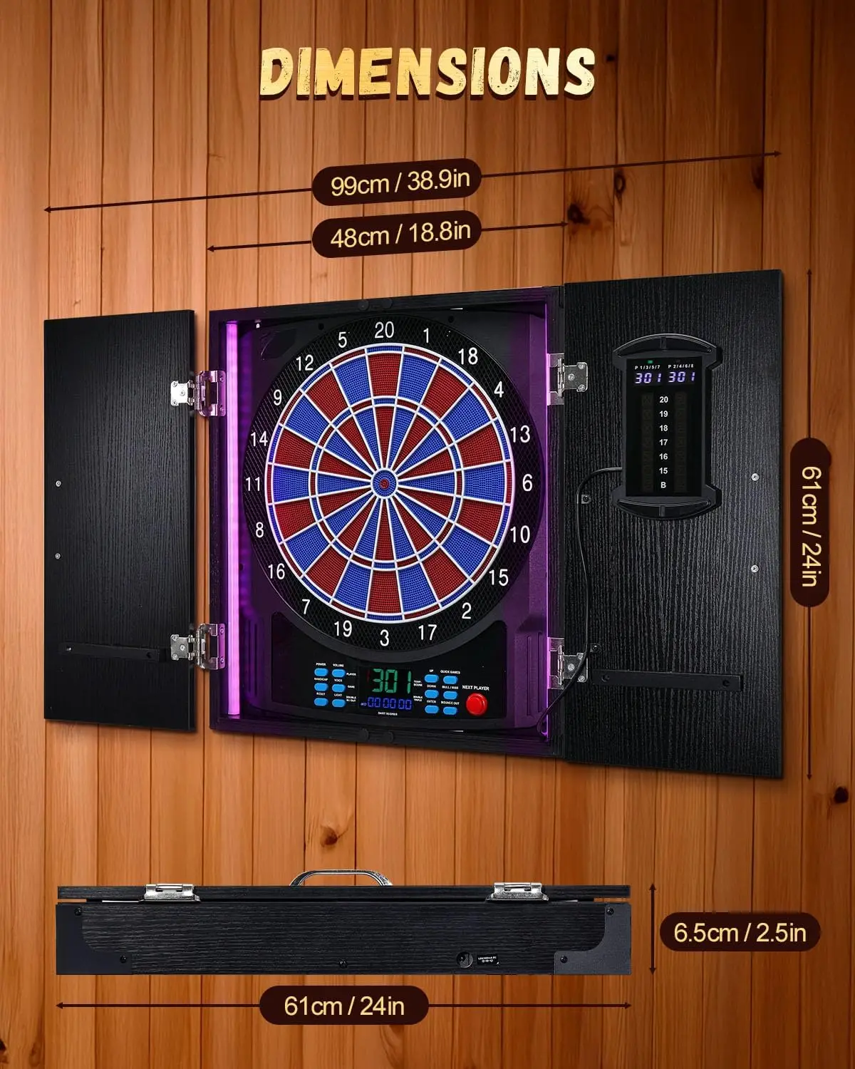 Papan Dart Elektronik, Kabinet - Electronic Dartboard Cabinet ulasan dan harga