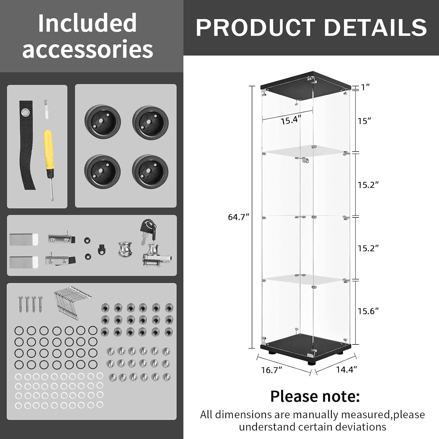 Lemari Pajangan Kaca dengan Ku - Glass Cabinet Display ulasan dan harga