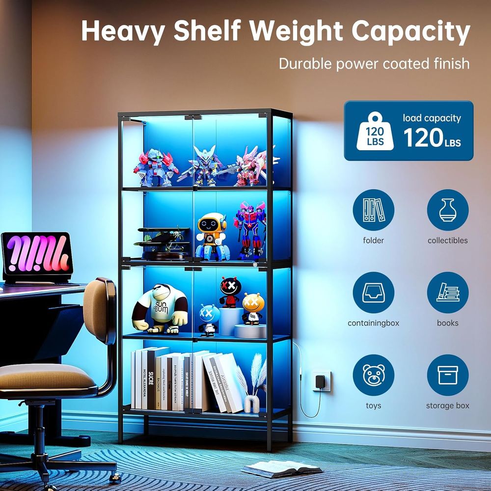 Lemari pajangan kaca dengan 65 - Glass Cabinet Display ulasan dan harga