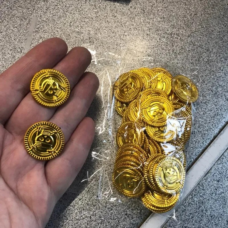 50 Buah Koin Emas Bajak Laut P - Arcade Game Coin ulasan dan harga