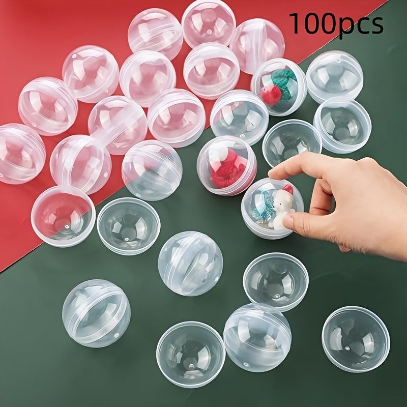 100 buah plastik bening kapsul - Prize Capsule Toy Machine ulasan dan harga