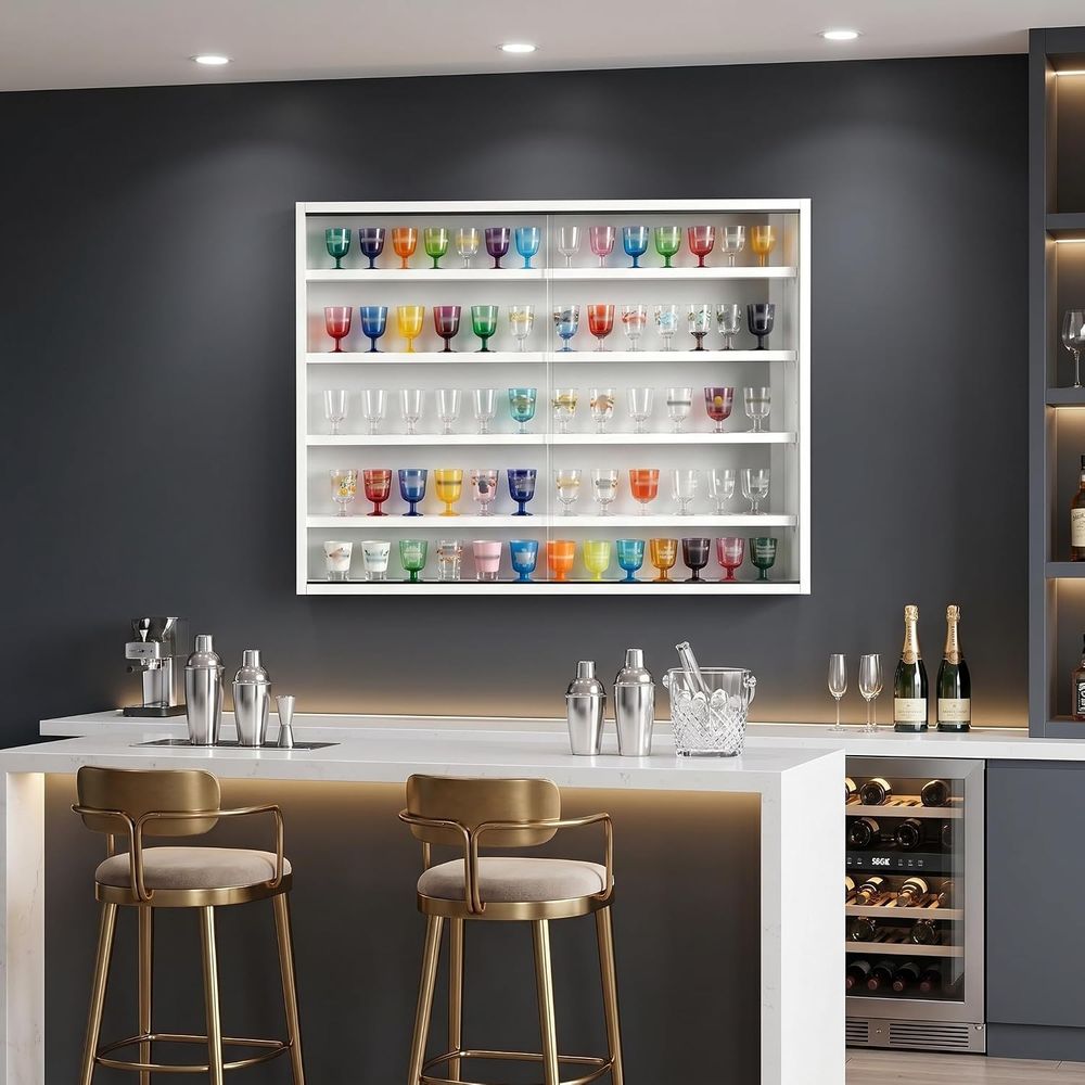 Rak Gelas Minuman 5 Tingkat ya - Glass Cabinet Display ulasan dan harga