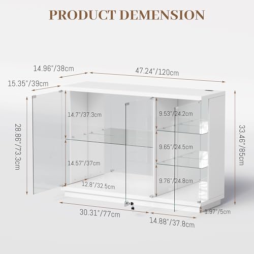 Lemari Pajangan Kaca dengan Ku - Glass Cabinet Display ulasan dan harga