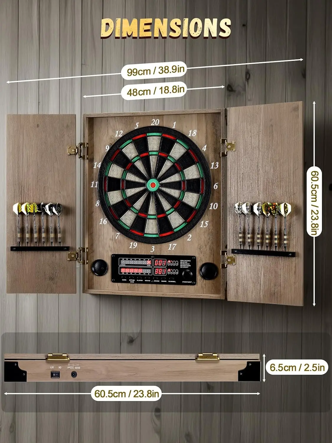 Papan Dart Elektronik, Kabinet - Electronic Dartboard Cabinet ulasan dan harga